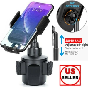Universal 360° Adjustable Phone Mount Car Cup Holder Stand Cradle For Cell Phone - Picture 1 of 12