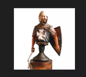 Harton Mins Knight Hospitaller 1/9th Bust Unpainted kit CARL REID - Picture 1 of 3