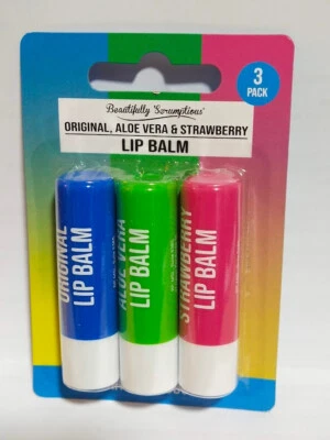 BEAUTIFULLY SCRUMPTIONS Beautifully Scrumptious Hydrating & Soothing Lip Balm Pack Of 3