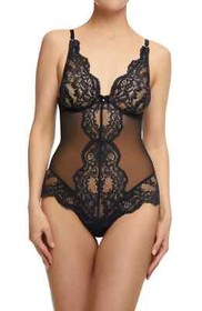 Dita Von Teese L5714 Womens Black Delfina Lace Bodysuit Size Medium