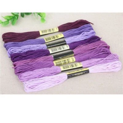 Cotton Embroidery Thread 8Pcs 8Meters/Pc Anchor Stitch Multi Color Craft Makings - Image 1 of 4