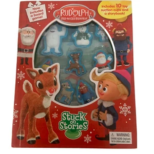 Christmas Kids Rudolph The Red Nosed Reindeer Stuck On Stories Playset NEW - Picture 1 of 12