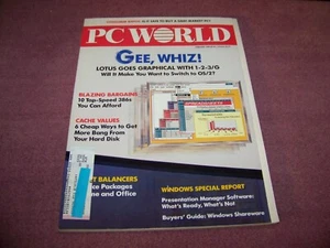 Vintage Computer Magazine 1990 PC World "Gee, Whiz! Lotus Goes Graphical" - Imagen 1 de 3