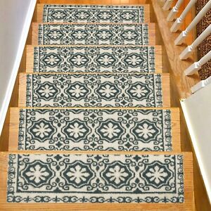  Traditional Collection Stair Treads, Rug, Carpet,Step Rugs, 70X20 cm_(28x8 inc)