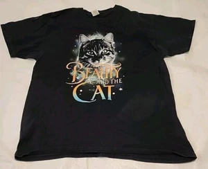Cute Cat Tshirt Beauty And The Cat Size XL - Picture 1 of 4