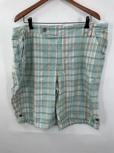 GLORIA VANDERBILT AMANDA Cuffed bermuda short NWT sz 22W Plaid Multicolor Q4 - Picture 1 of 6