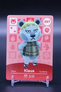 Klaus # 257 Animal Crossing Amiibo Card AUTHENTIC Series 3 NEW NEVER SCANNED! - Picture 1 of 2