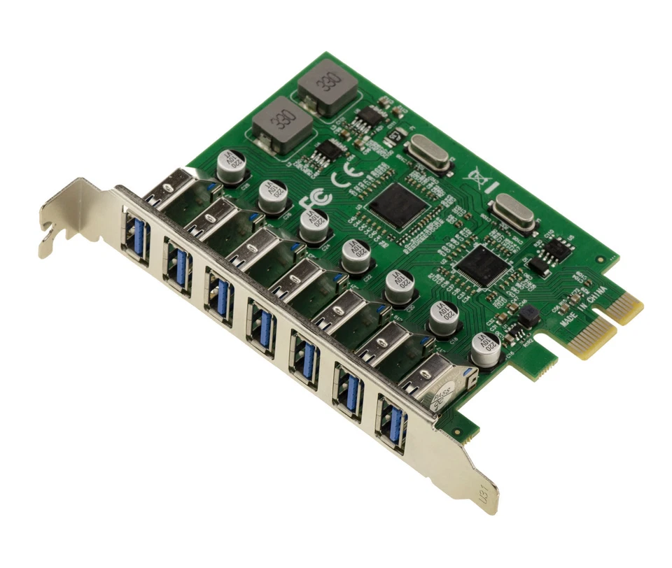 PCI Express PCIe USB 3.0 7 Ports 5G Powered NEC - Image 1 of 4