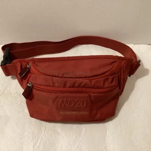 Fashion Belt Bag Fanny Pack MANDARINA DUCK MD20 Woman’s Red Zipper Compartments - Picture 1 of 10