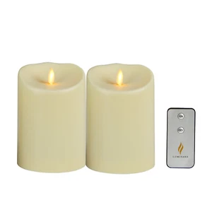 Luminara Waterproof Flameless Candles Plastic Moving Flame Indoor/Outdoor 2PCS - Picture 1 of 8