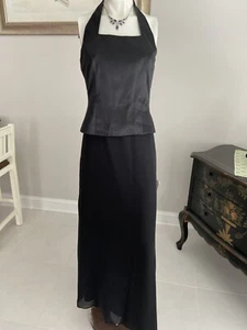 Chadwicks Black Evening Gown Size 4 NEW WITH TAGS - Picture 1 of 8