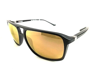 New Polarized ALAIN MIKLI STARCK Mirrored Matte Black/Yellow Men's Sunglasses - Picture 1 of 12