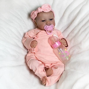 Reborn Baby Dolls Vinyl Silicone Newborn Toddler Girl Doll Lifelike Real Babies - Picture 1 of 8