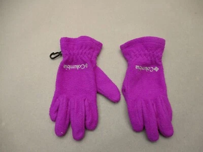 Columbia Size S Girls Purple Elastic Cuff Buckle Fleece Insulated Warm Gloves 7M - Image 1 of 4