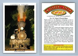 Lima 3-Truck Shay #18 In Search Of Steam 1992 Castella Cigarette Card - Picture 1 of 1