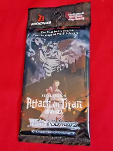⭐ NEW ATTACK ON TITAN FINAL SEASON Blanco Negro JCC TARJETAS DE ENG (x9 / Paquete) ANIME - Imagen 1 de 4