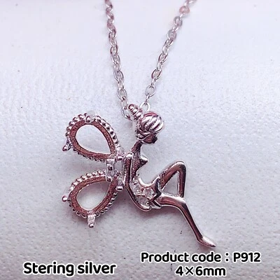 Colgante plata 925 ajuste vacío, hágalo usted mismo ajuste en blanco, Foto 1 de 4