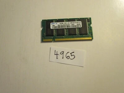 Samsung M470L6524CU0-CB3 512Mb 333Mhz PC2700 DDR1 SODIMM laptop memory RAM (4965 - Image 1 of 2