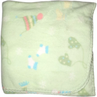 New CIRCO Green Fleece Baby Blanket Mittens Scarves Hats Winter Theme Soft NWOT - Image 1 of 4