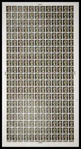 Sg731 4d Sepia machin Full Sheet 14 No dot 2 band PVA UNMOUNTED MINT/MNH - Picture 1 of 1
