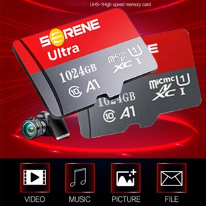 64/128GB/256GB Micro SD Memory Card 325MB/S TF Card Class10 4K U3 with Adapter