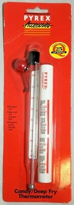 Pyrex Accesorios Caramelo Freír Termómetro con Estuche y Clip Sellado #16428 NUEVO Foto 1 de 2