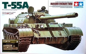 Tamiya 25145 Russian Medium Tank T-55A w/Aber PE-Parts & Metal Gun Barrel 1:35 - Bild 1 von 3
