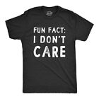 Mens Fun Fact I Don�t Care T Shirt Funny Sarcastic Joke Text Tee For Guys