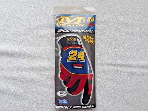 Jeff Gordon #24 Officially Licensed Authentic Pit Crew Gloves. 1 Pair. Brand New Cover
