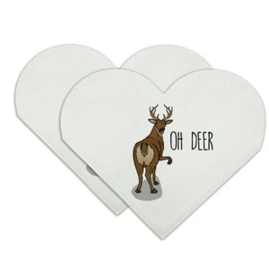 Oh Deer Butt Dear Funny Heart Faux Leather Bookmark - Set of 2 - Picture 1 of 3