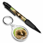 Pen & Keyring (Round) - Echidna Animal Australia Wild #44934