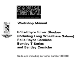 ROLLS ROYCE SILVER SHADOW INC LONG WHEELBASE WORKSHOP MANUAL 1965- 1976 TSD2476 - Picture 1 of 2