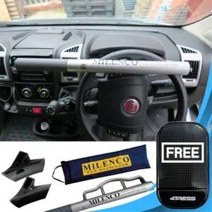 Heavy Duty Car Steering Wheel Lock SILVER Anti-Theft Security+Bag+Pad 6804. +M - Picture 1 of 21