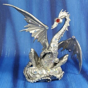 Figurina Dragon's Nest Peltro Perth Peltro Made in USA Occhi Cristallo Rosso *NUOVO* - Foto 1 di 12