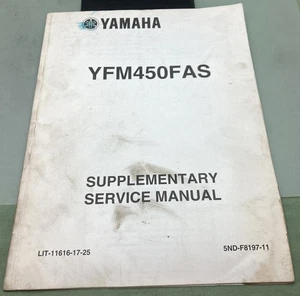 Genuine Yamaha LIT-11616-17-25 YFM450FAS Supp. Service Manual 2003 - Bild 1 von 3