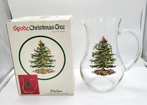 Vintage Spode Christmas Tree 44 Oz. Glass Pitcher in Original Box - Picture 1 of 2