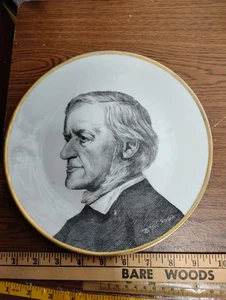 ANTICA TARGA ROYAL RUDOLSTADT PRUSSIA RICHARD WAGNER PRUSSIA MARCHIO BORDO ORO G1 - Foto 1 di 6