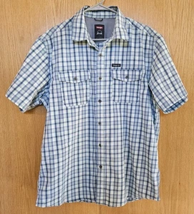 Wrangler Performance Hemd Herren LARGE kariert Stretch blau Knopfleiste - Bild 1 von 12