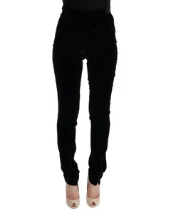 Ermanno Scervino Velvet Trousers Black Style Women Jeans & Pants - Bild 1 von 7