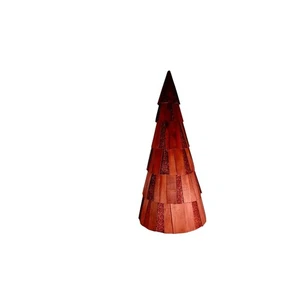 Longaberger WoodCrafts Medium Glitter Christmas Tree Handmade Holiday Decor - Picture 1 of 6