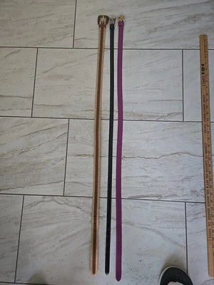 Lote de 3 cintos de couro grandes feitos na Itália - Impecável!! - Imagem 1 de 4