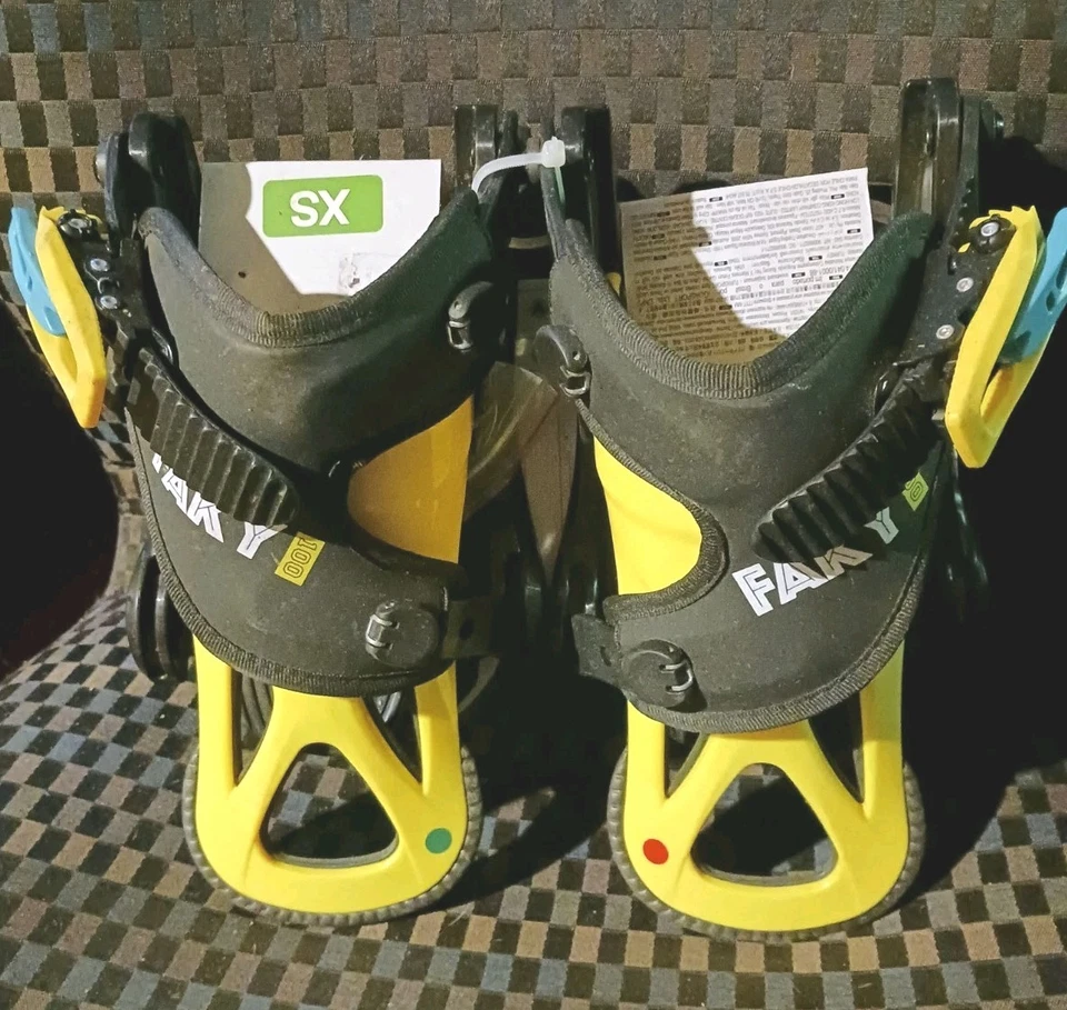 Decathlon Dreamscape Faky 100 Adjustable Snowboard Bindings X Small Kids