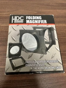 HDC Folding Magnifier Folds Flat For Easy Storage Very Good - Picture 1 of 3
