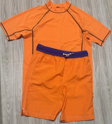 Usado en Excelente Condición Lands End Niños Naranja Azul Natación Protector contra Erupciones Conjunto Tallas Mixtas L 14-16 XL 18-20 Foto 1 de 4