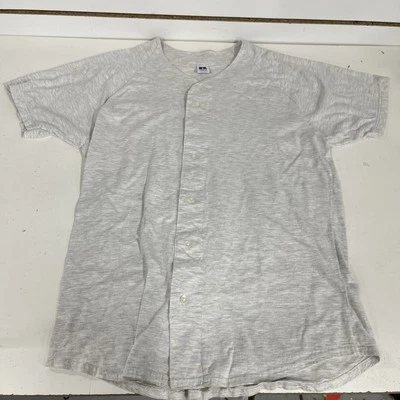 Camiseta deportiva de béisbol vintage Russell Athletic blanca con botones grande para hombre Foto 1 de 4