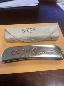 Armónica Cometa M. Hohner Hecha en Alemania Llave de C Estuche Original De Colección - Imagen 1 de 4