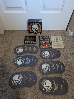Skull and & Roses The Bikers Board Card Game Complete - Lui-meme Herve Marly - Image 1 of 4