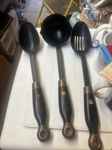 Set Of 3 REVERE WARE Vintage Utensils Nylon Plastic Copper Color Accent - Picture 1 of 2
