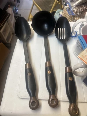 Set Of 3 REVERE WARE Vintage Utensils Nylon Plastic Copper Color Accent - Image 1 of 2
