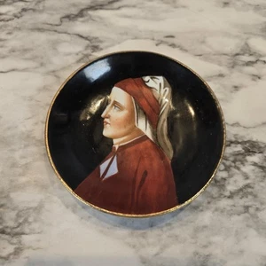 Antique Richard Ginori Dante Miniature Small Portrait Plate/Dish 4 Italy - Picture 1 of 3